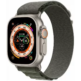 Умные часы Apple Watch Ultra 49 мм Titanium Case, титановый/зеленый, M Alpine Loop